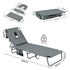 Levede Foldable Beach Lounge Chairs with Face Hole Grey-1910112248827875330