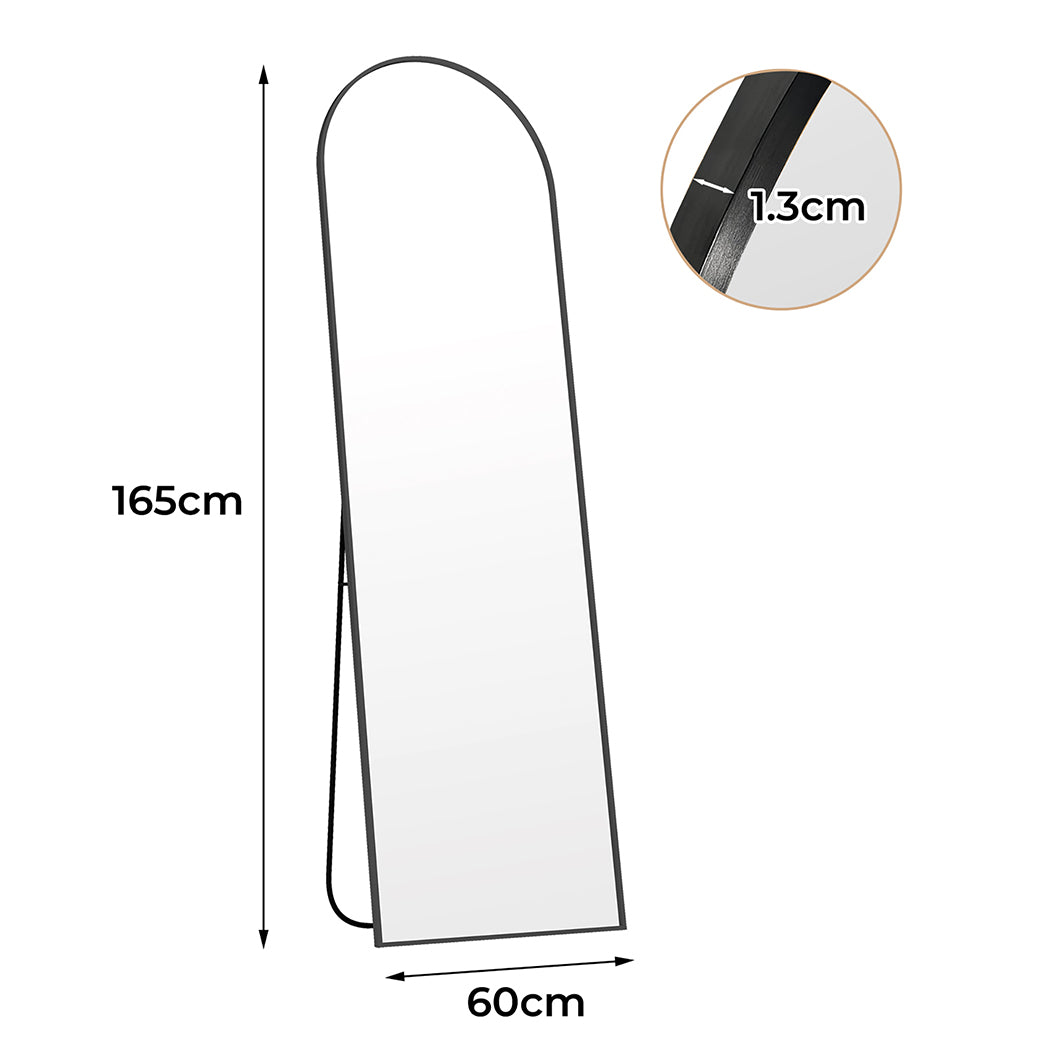 Yezi 165X60CM Full Length Mirror Wall Mounted Mirror Black-1950769998414876674