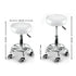 2x Levede Swivel Salon Barstool Hairdressing White-1864184633558700034