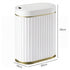 Toque Sensor Rubbish Bin Automatic Touchless 7L Butterfly Lid Bathroom White-2109799595943596035