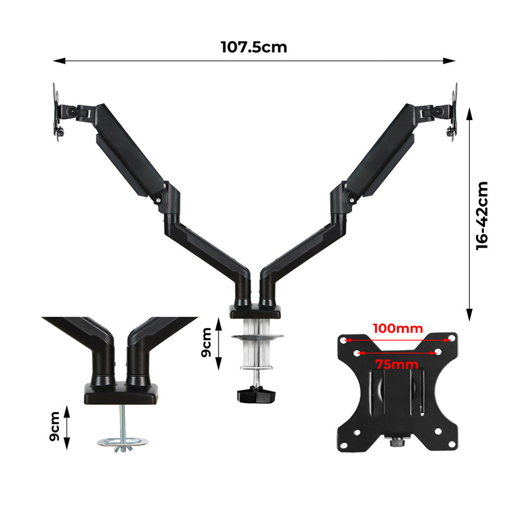 Traderight Monitor Stand Dual Arm  for 13