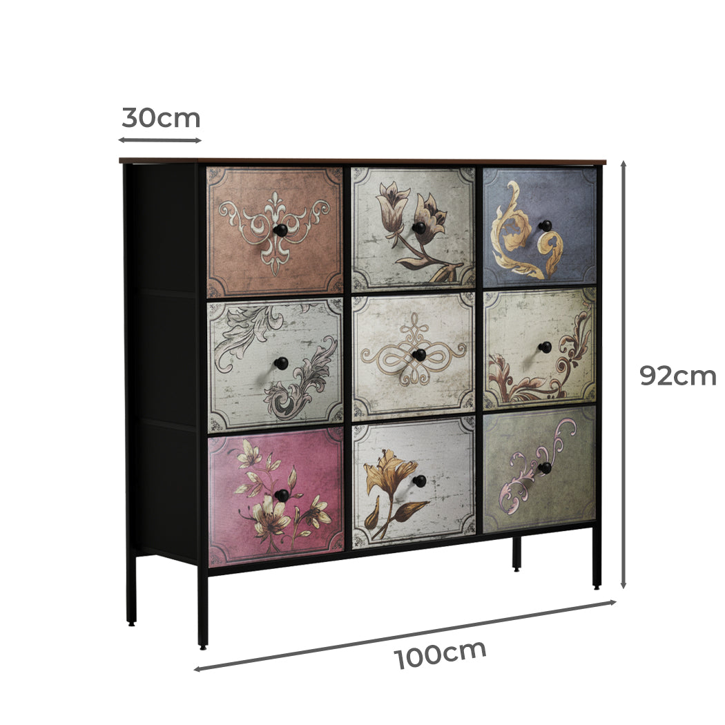 Levede 9 Chest of Drawers Storage Cabinet-1864183290647416834