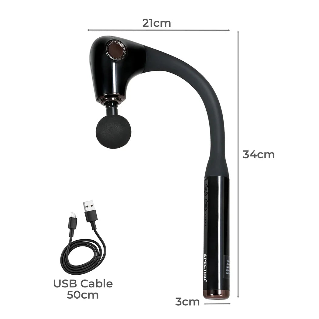 Spector Extended Handle Massage Gun Black-2006732693613711362