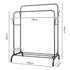 Levede Clothes Rack Heavy Duty Garment Rack Carbon Steel 95kg Black-2100034943404085250