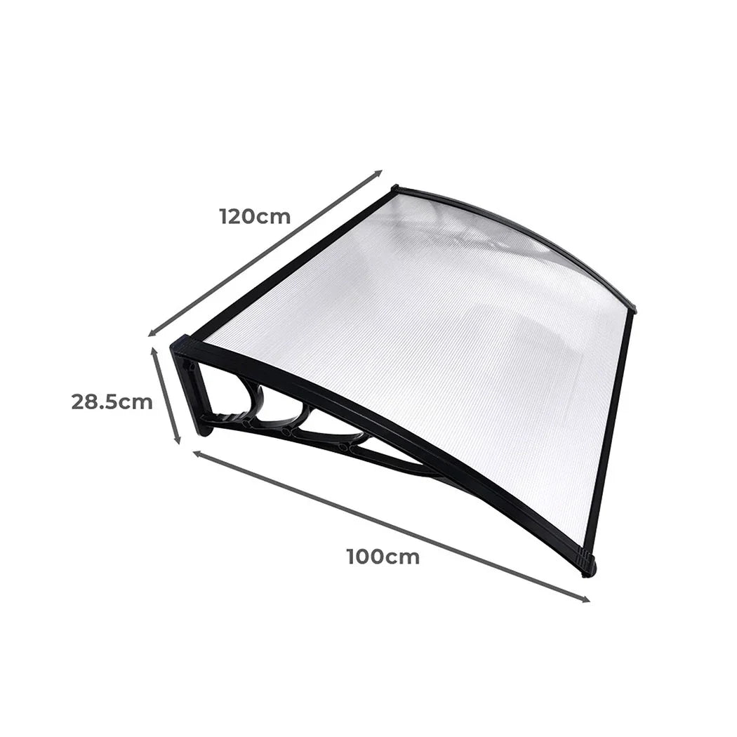 Mountview Window Door Awning Outdoor 1M X 1.2M Transparent 1x1.2M-2018816837600546818