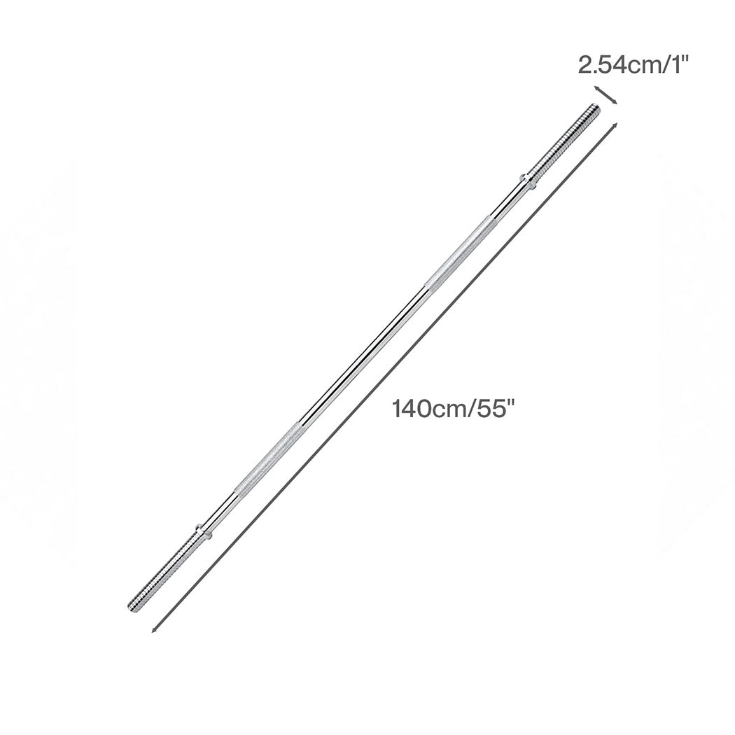 Centra 140cm Weight Lifting Bar Standard Barbell Home Gym Fitness Steel 480LB-2072893535434182658