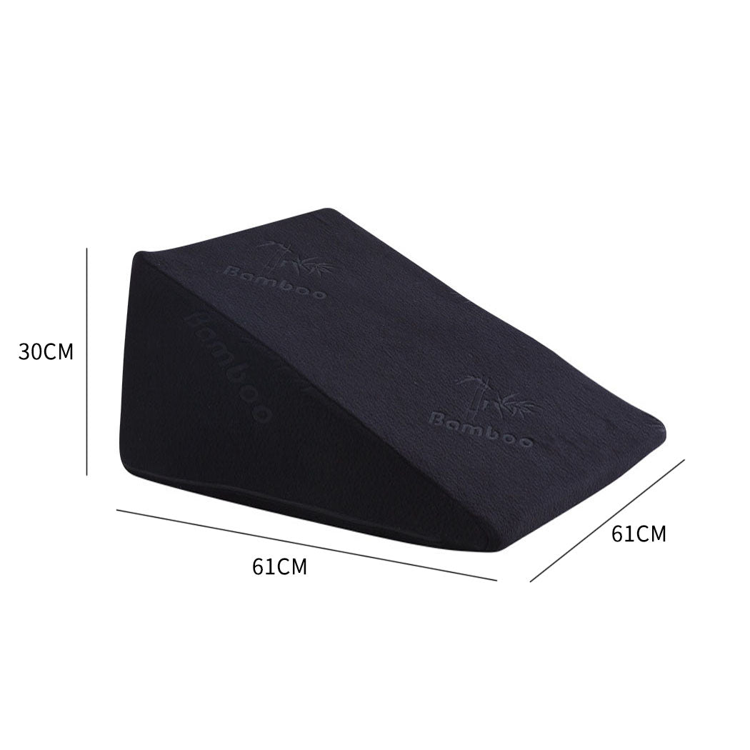 Cool Gel Memory Foam Bed Wedge Pillow Black 30-1864183527558483970