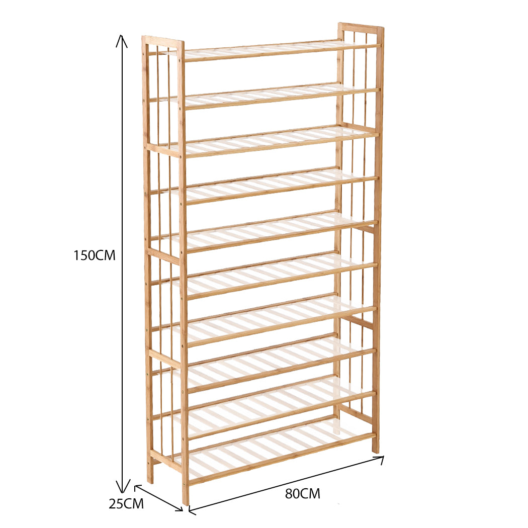 Levede Bamboo Shoe Rack Storage Wooden-1917016719860305922