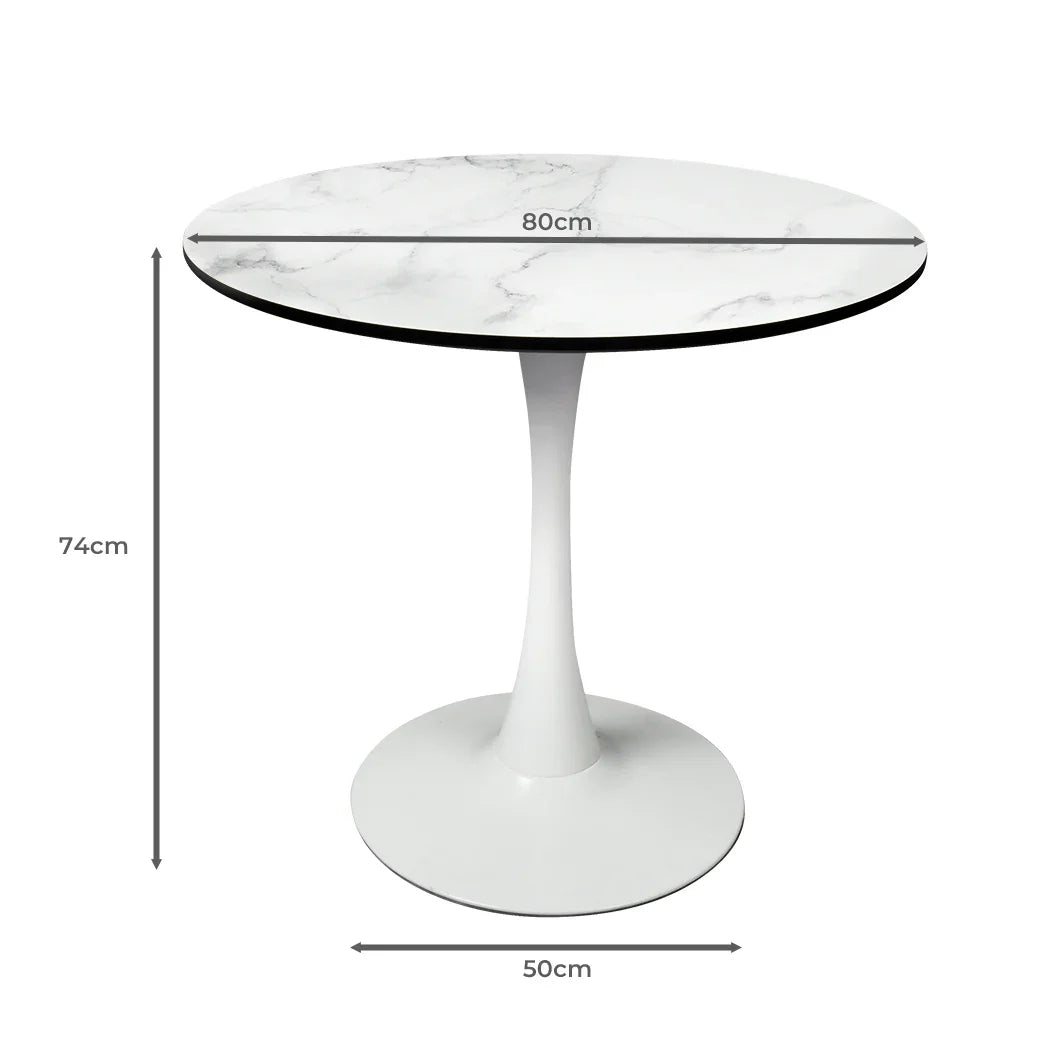 Levede Dining Table Kitchen 4 Person White-2006733275149766658