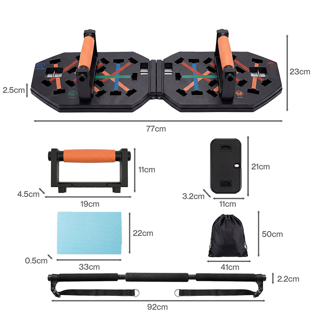 Centra Push Up Board Rack Stand Grip Bar Handle Muscle Train Gym Workout Fitness-2050059019950886914