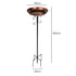 Toque Bird Bath Feeder Outdoor Garden Freestanding Metal Weather Resistant 100cm-2061251870604791810
