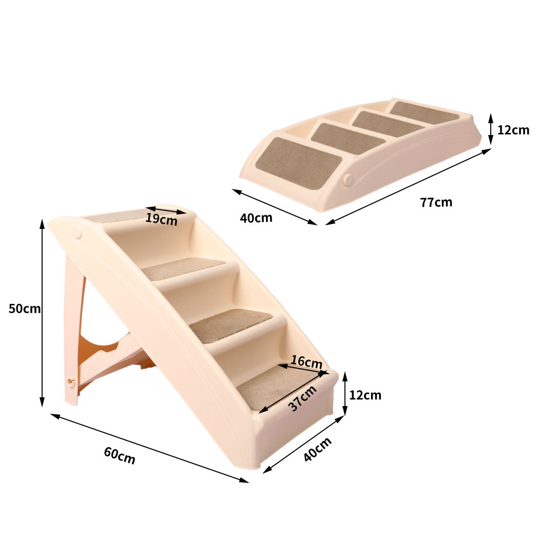 PaWz Pet Ramp Indoor Dog Steps Stair Brown-1864184496274935810