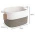Levede Storage Baskets Laundry Bins 3Pcs Foldable with Handles Cotton Rope Brown-2100035024383512578