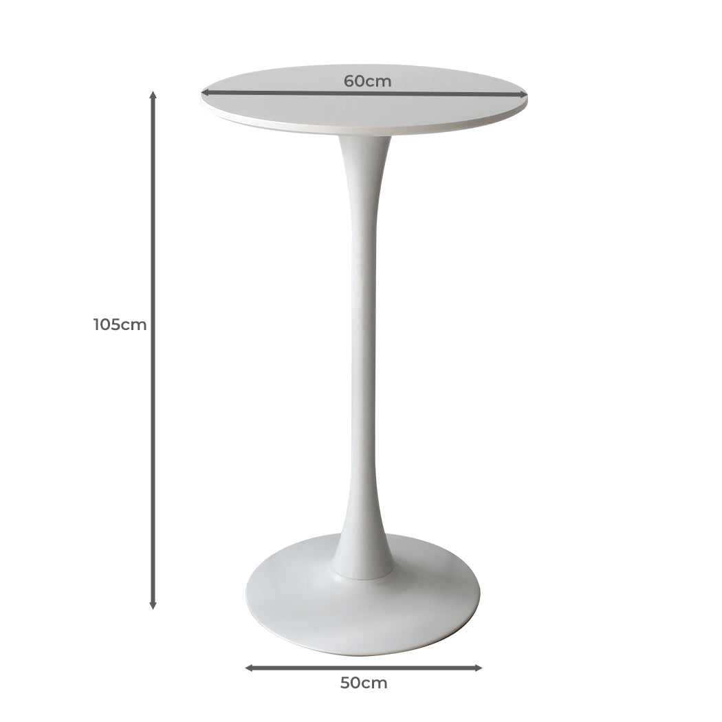 Levede 2x Round Bar Table Pub Tables White-1864183287124201474