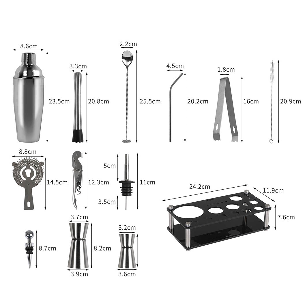 Cocktail Shaker Set Stainless Steel-1886651025528590338