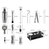 Cocktail Shaker Set Stainless Steel-1886651025528590338