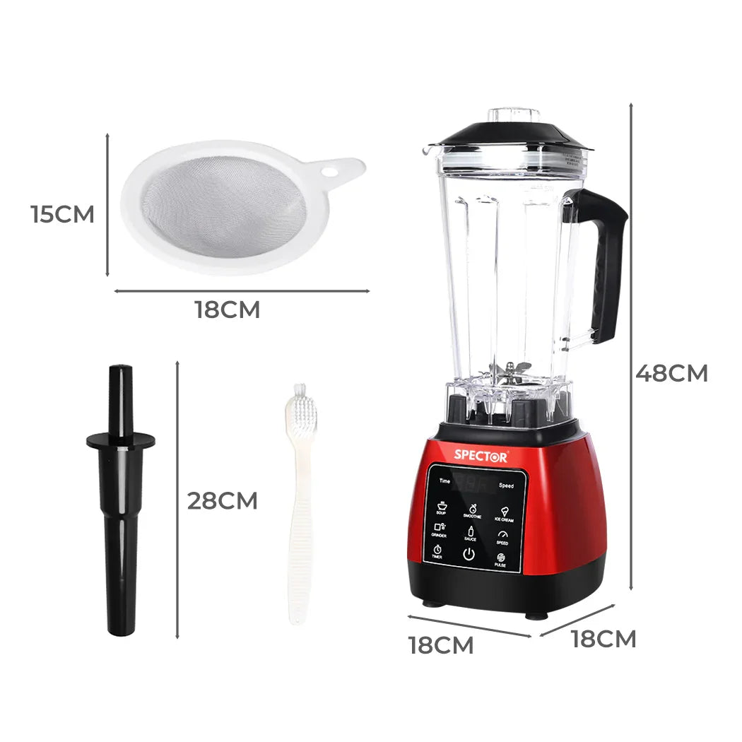 Spector 2L Commercial Blender Mixer Red-2042496831358898178