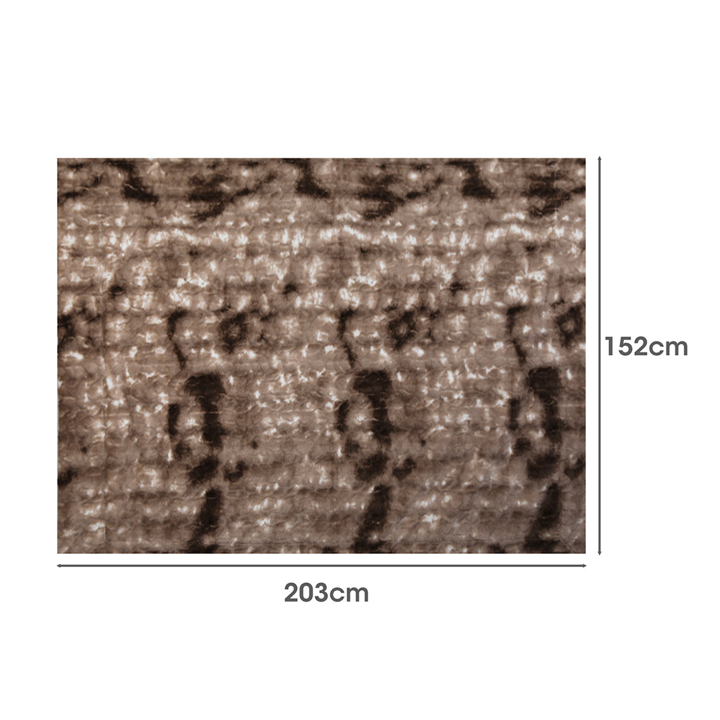 Dreamz Luxury Tie-dyed Blanket Brown 152cm x 203cm-2006732826300518402