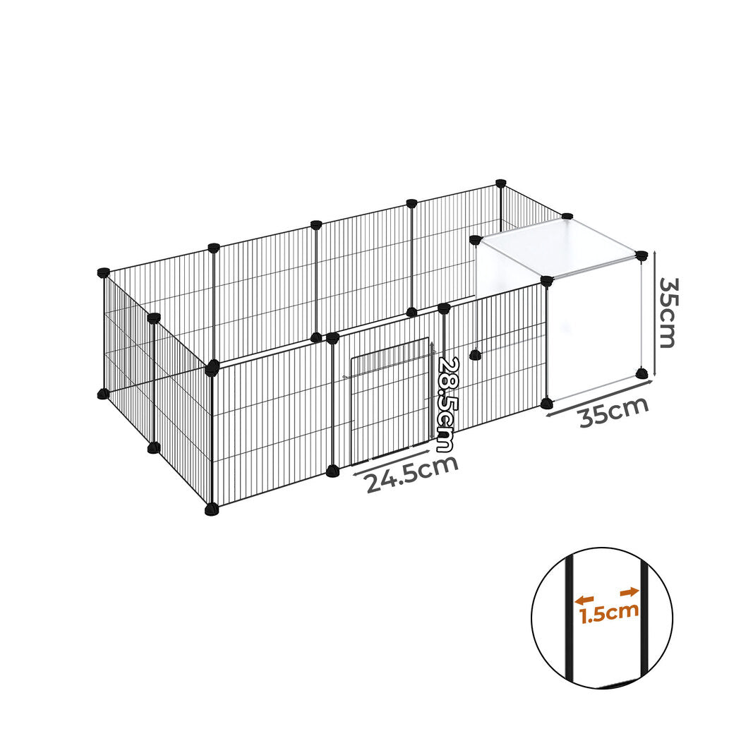 Pawz 14 Panels Hamster Playpen Puppy Small Pets Fence-2050056793798873090