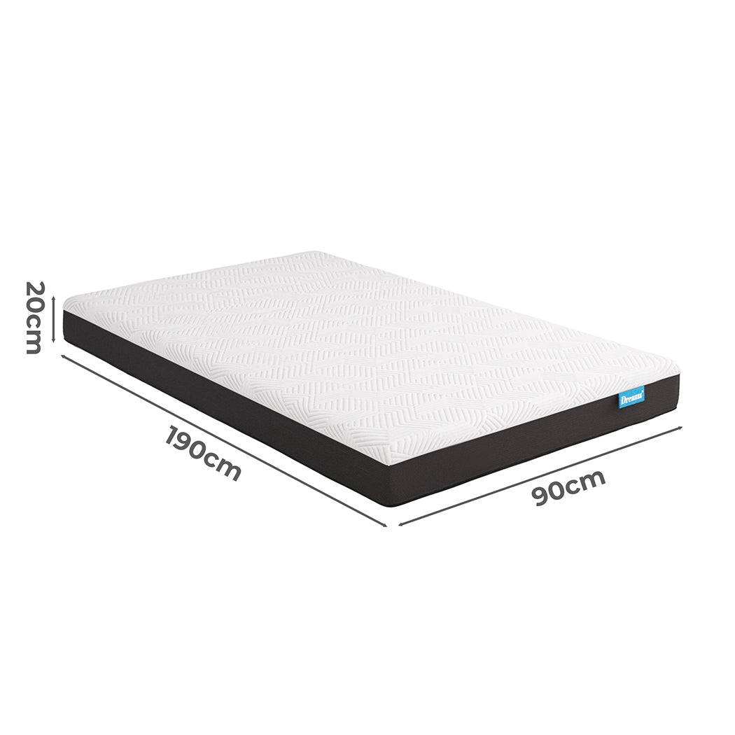 Dreamz Mattress Gel Memory Breathable Single-1894516721344188418