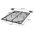 Levede Double Bed Frame Floating Frame with Storage Shelves RGB Lights Black-2072893552320450562