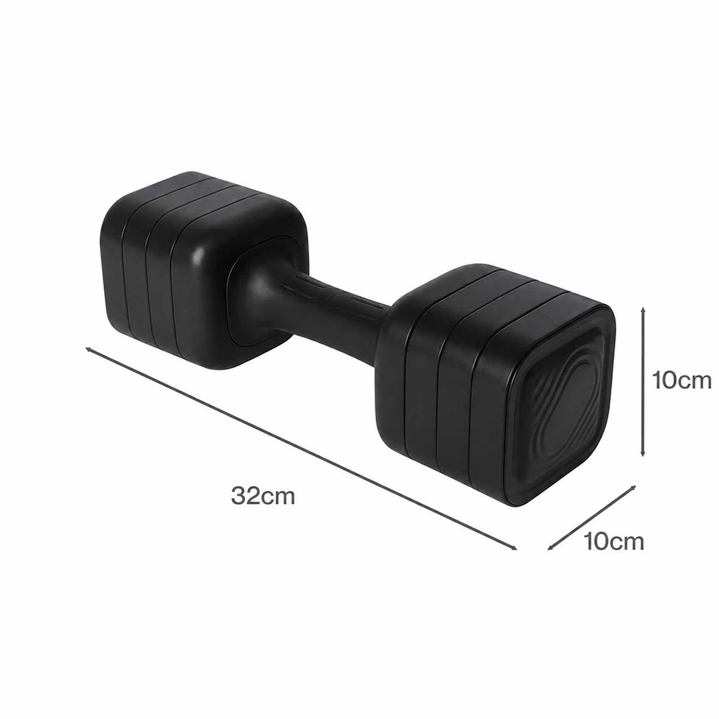 Centra Dumbbell Set Adjustable Dumbbells With TPU Grip For Home Gym Black 2pc-2109799599772995587
