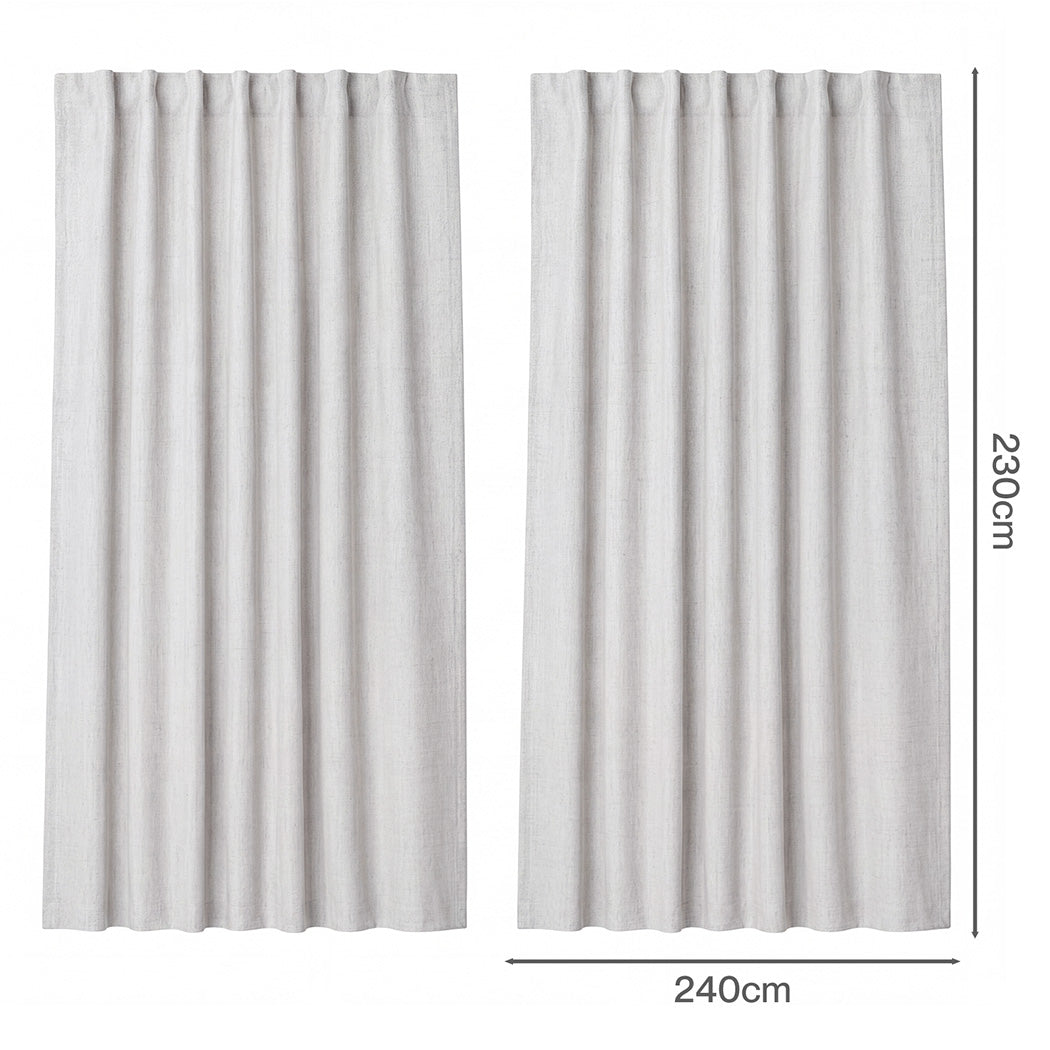 Marlow 2 Panels Blackout Curtains Linen Look Curtain Draperies Window Bedroom-2072893566472032258
