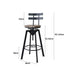 Levede 1x Bar Stool Industrial Adjustable-1864183231910383618