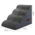 Pawz 4 Steps Pet Stairs Dog Ramp High Density Foam Grey-2018816756843417602
