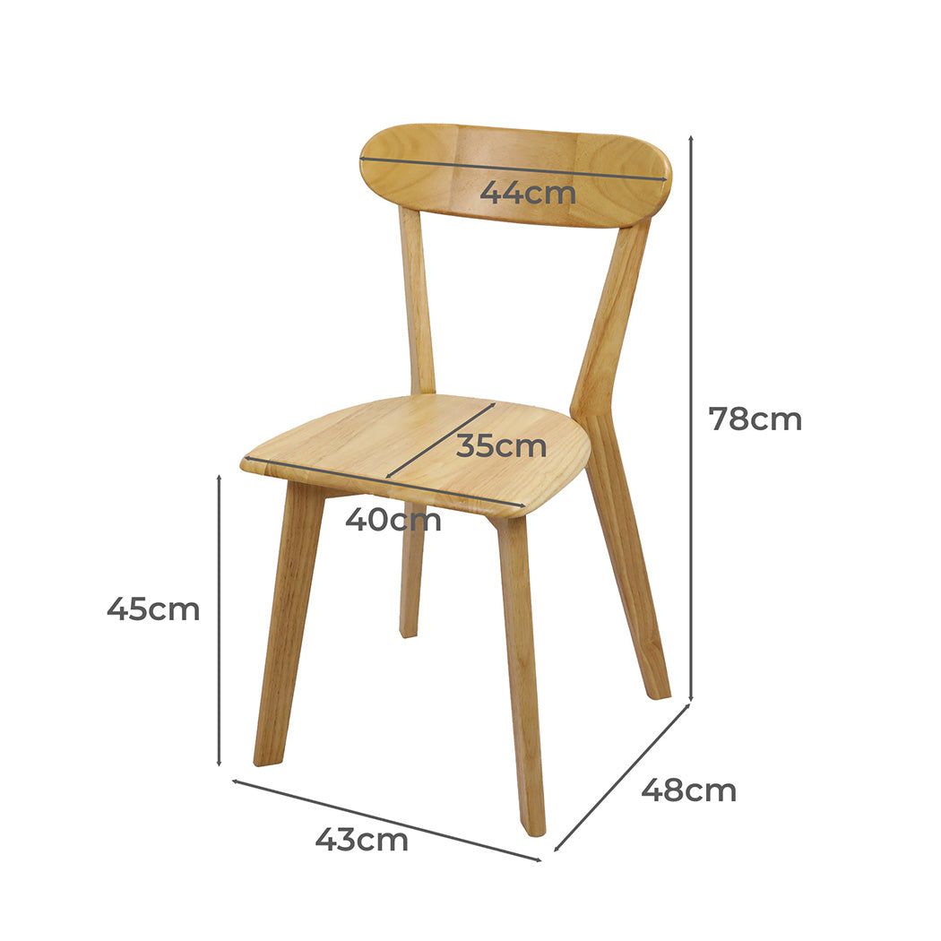 Levede 2x Dining Chairs Wooden Kitchen Chair-1864183291402391554