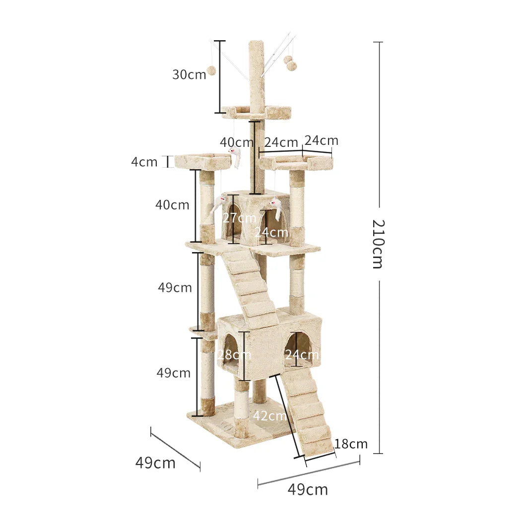 PaWz Cat Tree Scratching Post Scratcher Beige-2006733201384542210