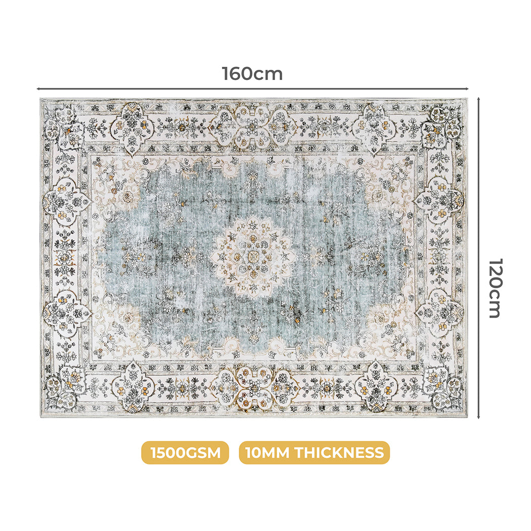 Marlow Floor Rug Short Pile Washable Vintage Carpet Soft Plush Non Slip 160x120-1894516740457631746