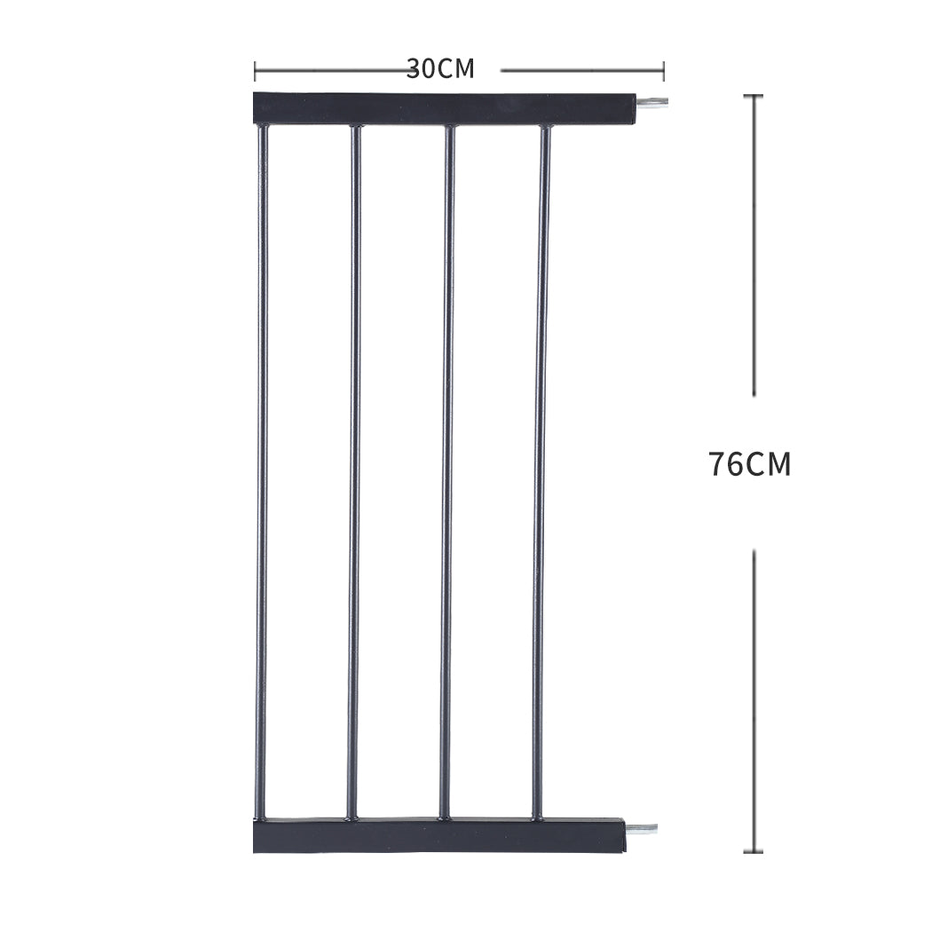 Levede Baby Safety Gate Adjustable Pet Black 30cm Extension-1864183161701928962