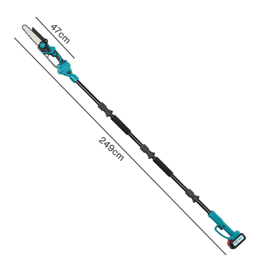 Traderight Mini Chainsaw Pole Saw Brushless 700W 2.49m Adjustable Head Blue-2109799594869854211