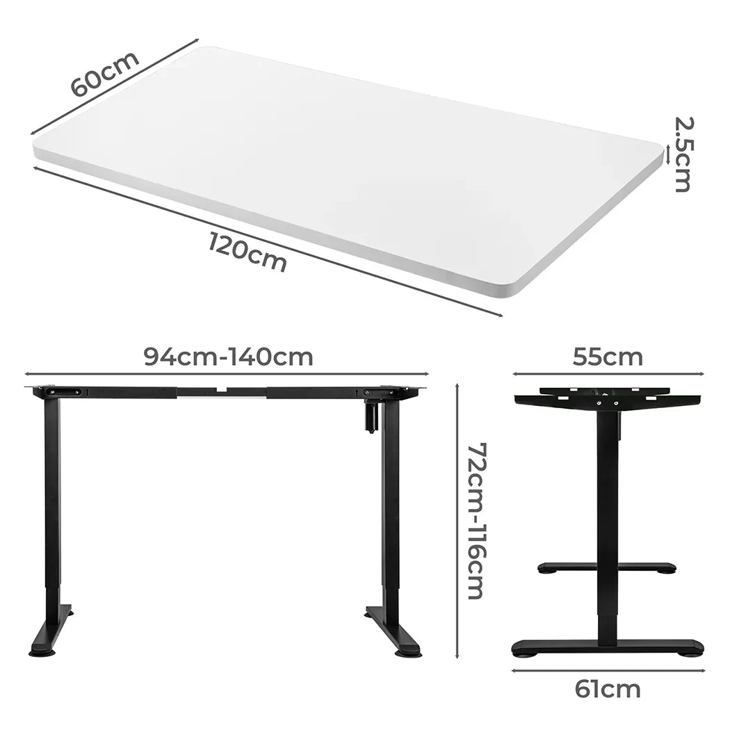 Levede Motorised Standing Desk Height 120cm White 800x 1.5MM-2018816927266377730