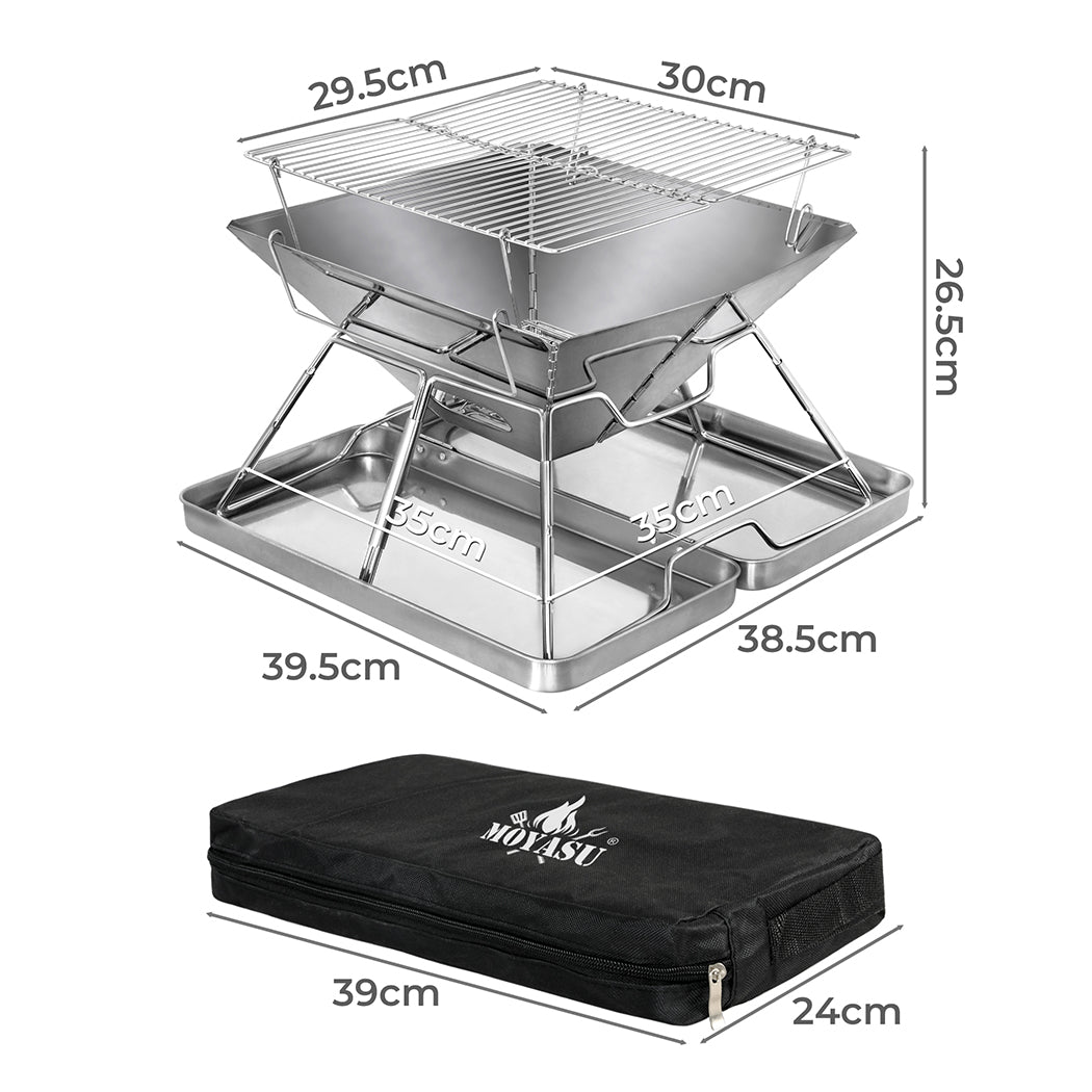 Levede Folding BBQ Portable Charcoal Grill 2-IN-1-1919892812770447362