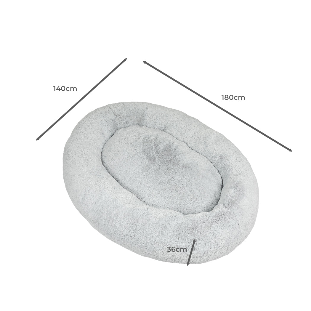 TheNapBed 1.8m Human Size Pet Bed Fluffy Grey-1864184539610484738