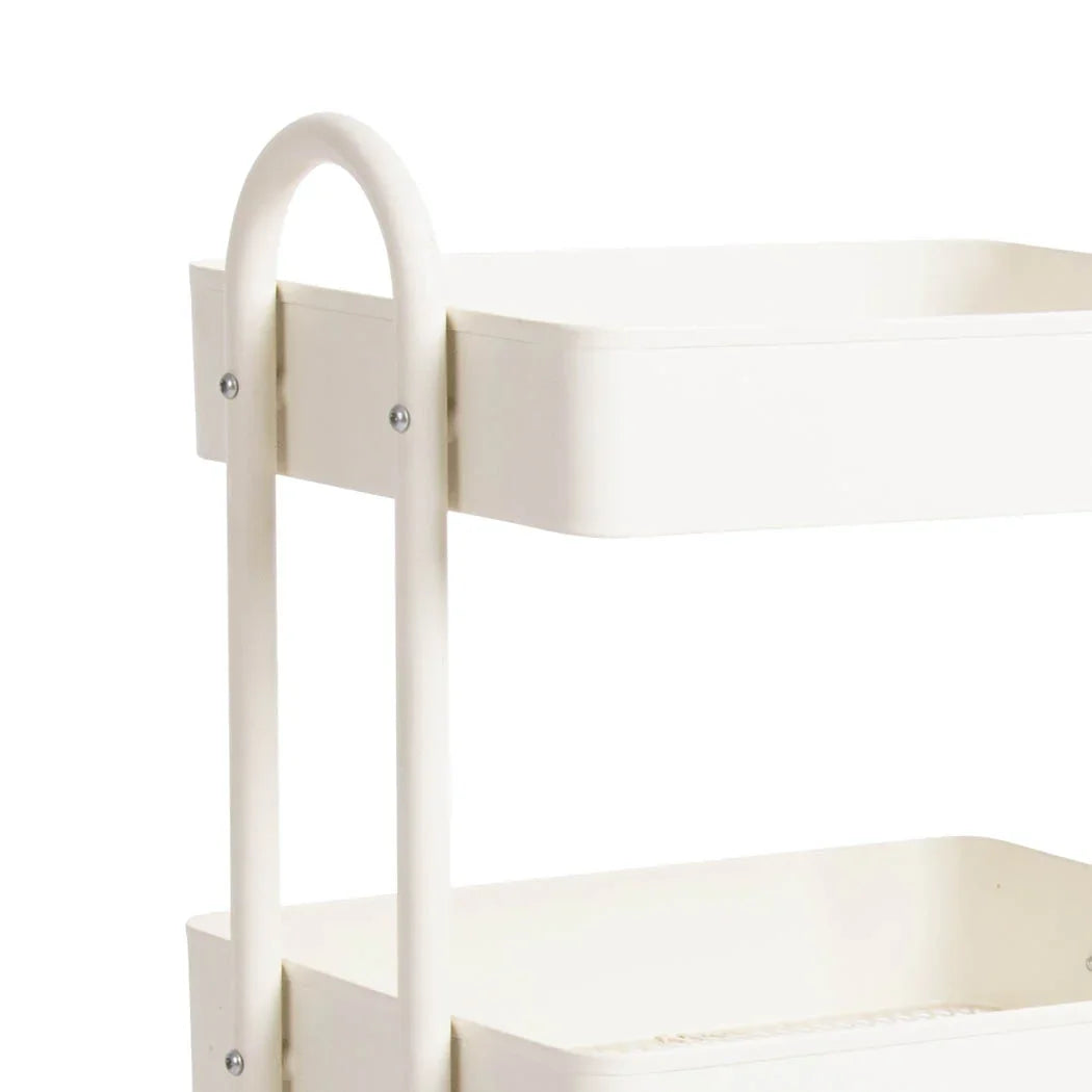 Levede 4 Tiers Kitchen Trolley Cart White-2006733175648292867