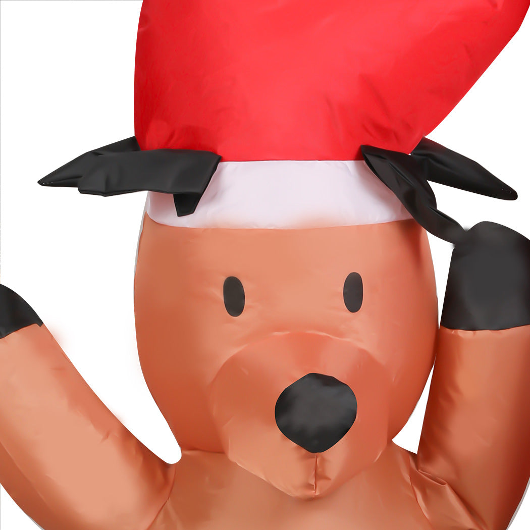 Santaco Christmas Inflatable Outdoor Santa Claus Elk 2.2M Xmas Decoration Light-1950769999102742531