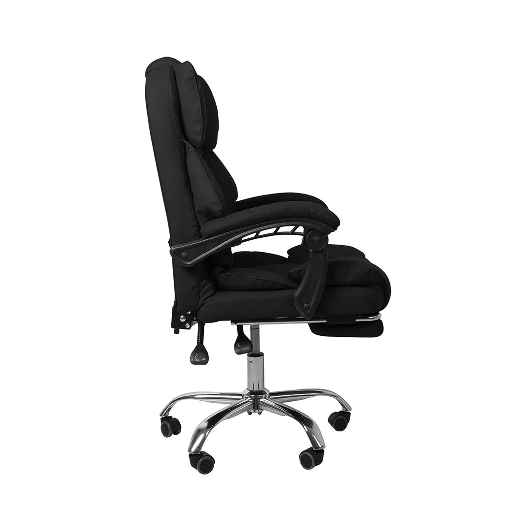 Levede Gaming Chair Office Computer Black Footrest-2018816911806173187