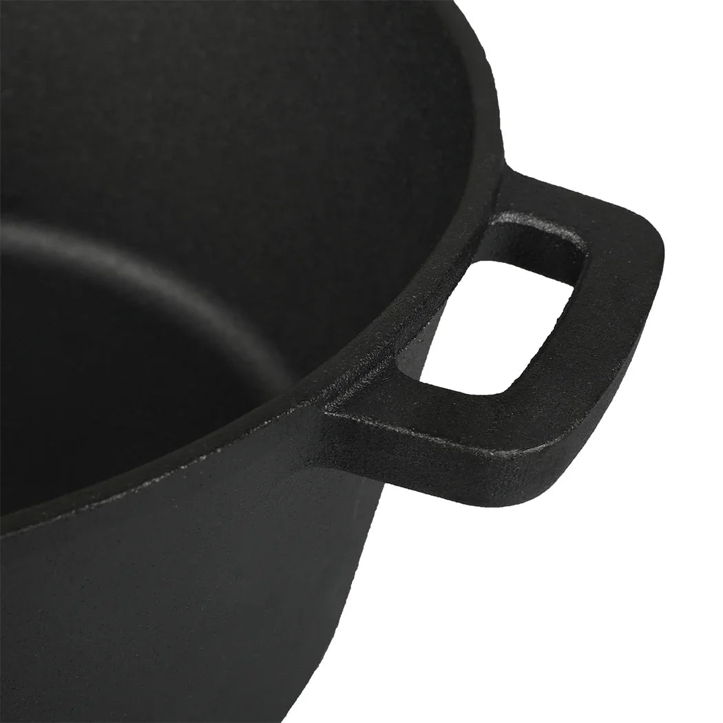 Toque 5.84L Double Dutch Oven 2 in 1 Cast Iron Pan-2050056750580764675