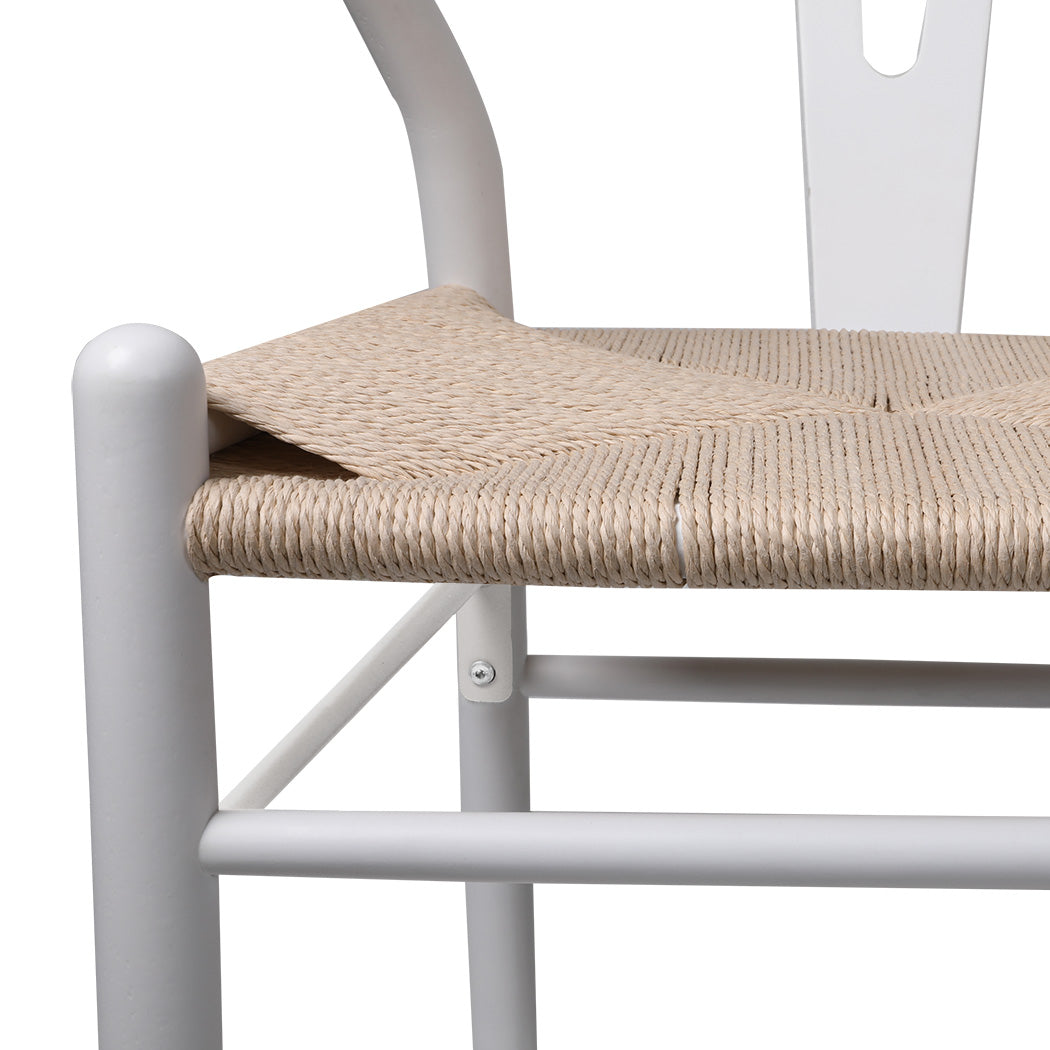 Levede 8x Dining Chairs Wooden Hans White-2006732723414241283