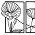 Yezi Metal Wall Art 4Pcs Floral Minimalist Line Decor-2006732700534312963