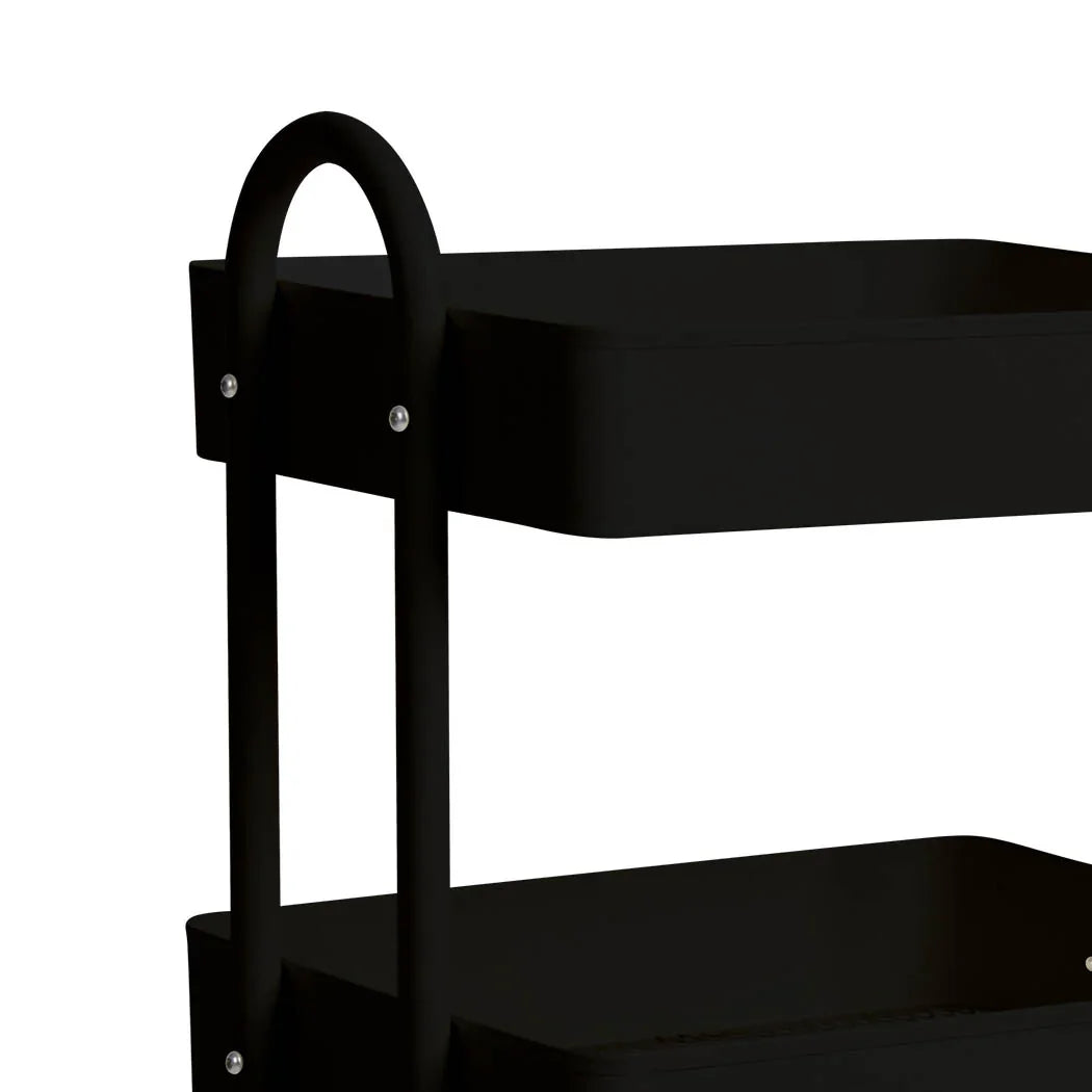 Levede 4 Tiers Kitchen Trolley Cart Black-2018816745485242371