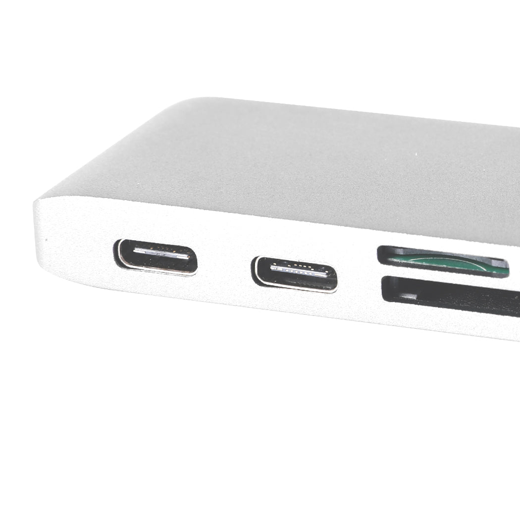USB 3.0 Type-C HUB 6 Port Powered Adapter Silver-2018816658776395779