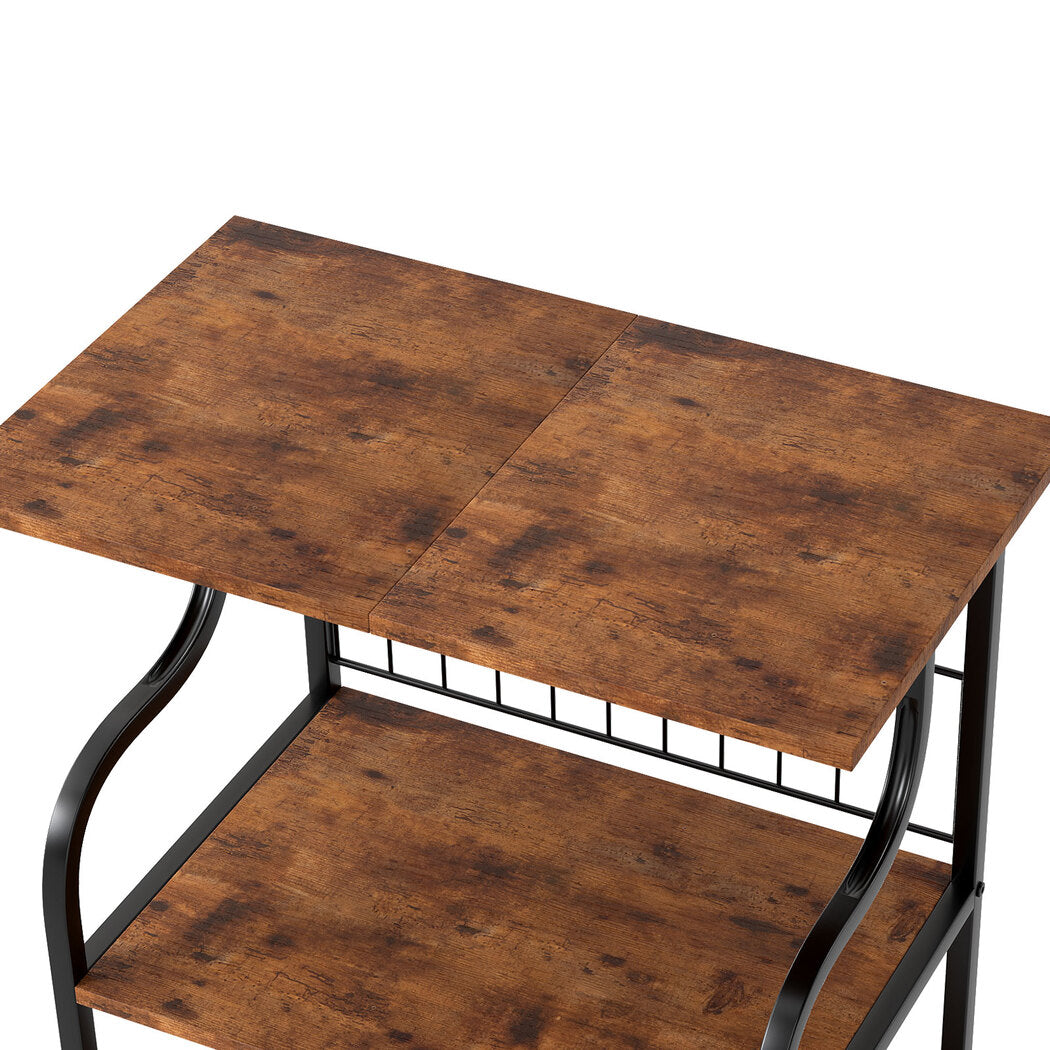 Levede Side Table 3-Tier Storage Shelf Modern Table-2050056752157822979