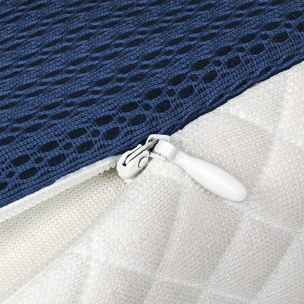 Dreamz Memory Foam Pillow Pillowcase Supprt Blue Rebound-2018816680158957571