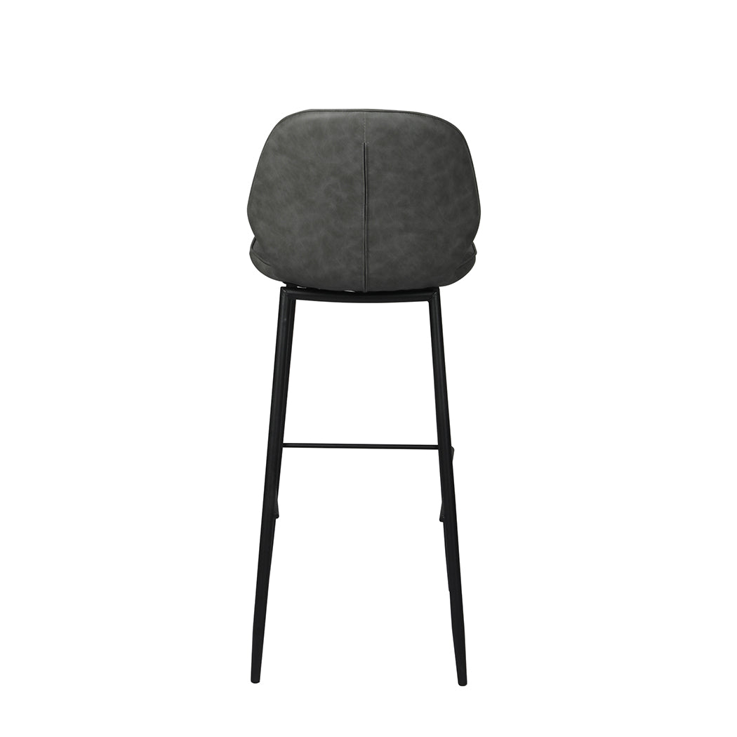 Levede 2x Bar Stool Barstools Counter Grey-1864183287451357187