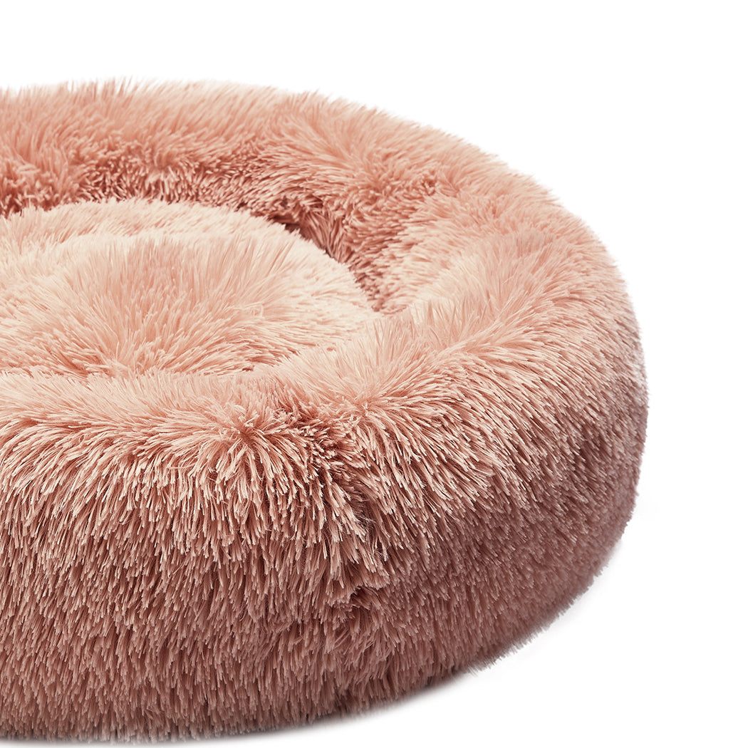 PaWz Pet Bed Cat Dog Donut Nest Calming L Pink Large-2018816656003960835