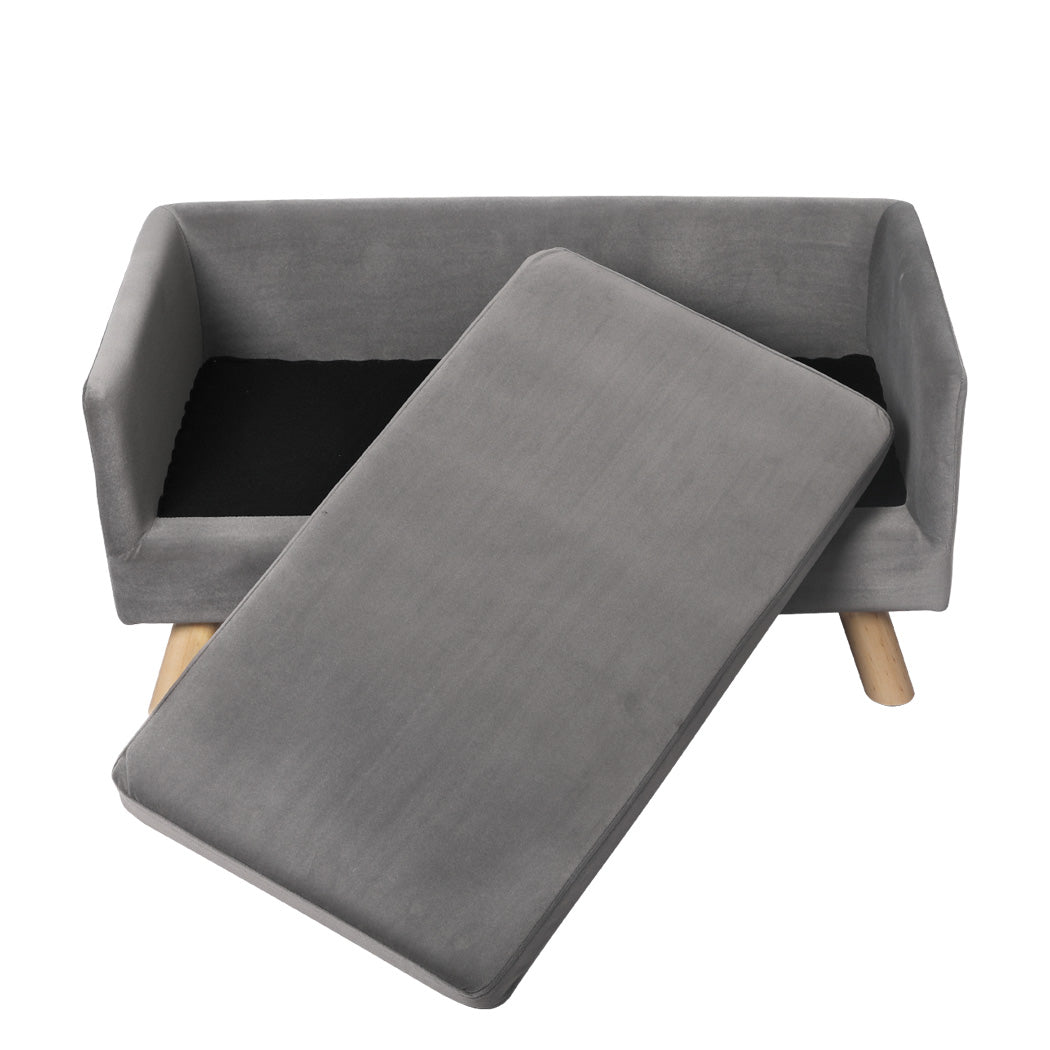 PaWz Pet Sofa Bed Dog Warm Soft Lounge Grey-1910112468412272643